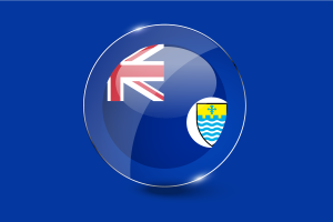 Crown Colony of Penang Flag Glossy Round Button flag