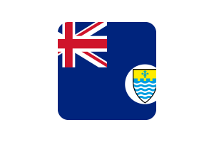 Crown Colony of Penang Flag Square Rounded Shape flag