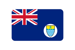 Crown Colony of Penang Flag Rounded Rectangle Vector Illustration flag