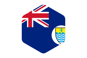 Crown Colony of Penang Flag Rounded Hexagon Shape flag