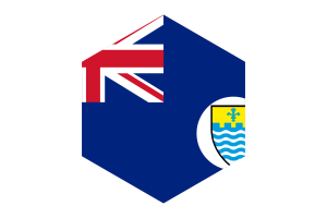 Crown Colony of Penang Flag Hexagon Shape flag