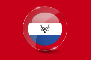 Dutch Malacca Flag Glossy Round Button flag