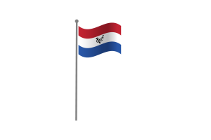 Waving Flag of Dutch Malacca flag
