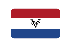 Dutch Malacca Flag Rounded Rectangle Vector Illustration flag