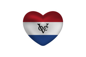 Love of Dutch Malacca Heart Shape flag