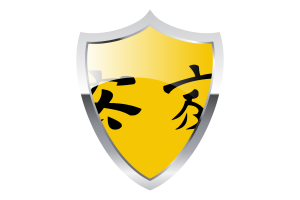 Bandeira da República de Lanfang com Escudo Medieval flag