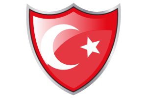 Shield with Flag of Ottoman Empire flag