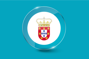 Portuguese Malacca Flag Glossy Round Button flag