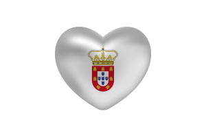 Love of Portuguese Malacca Heart Shape flag