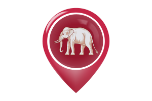 Siamese sovereignty Flag Map Pin Icon flag