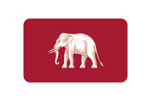 Siamese sovereignty Flag Rounded Rectangle Vector Illustration flag