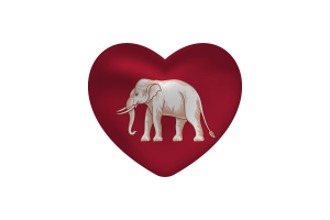 Love of Siamese sovereignty Heart Shape flag