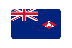 Ilustración Vectorial de la Bandera de los Asentamientos de los Estrechos Rectángulo Redondeado flag