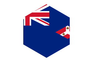Bandera de los Asentamientos de los Estrechos Forma Hexagonal flag