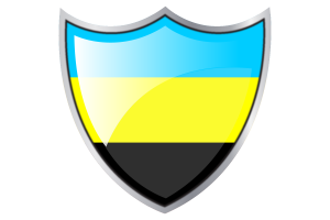 Shield with Flag of Sultanate of Bulungan flag