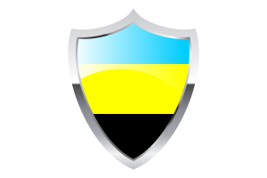 Sultanate of Bulungan Flag with Medieval Heater Shield flag