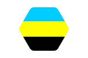 Sultanate of Bulungan Flag Illustration Hexagon Rounded Shape flag