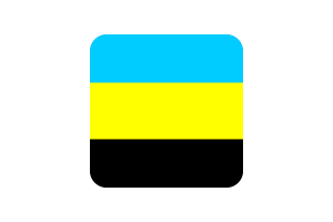 Sultanate of Bulungan Flag Square Rounded Shape flag