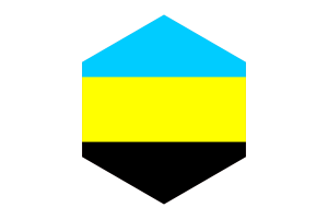 Sultanate of Bulungan Flag Hexagon Shape flag