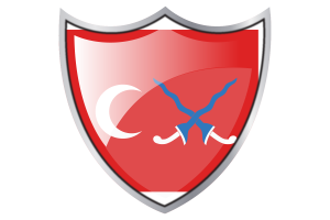 Shield with Flag of Sultanate of Mataram flag