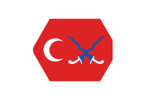 Sultanate of Mataram Flag Illustration Hexagon Rounded Shape flag