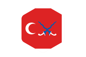 Sultanate of Mataram Flag Rounded Hexagon Shape flag