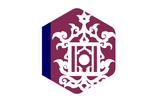 Sultanate of Sulu Flag Rounded Hexagon Shape flag