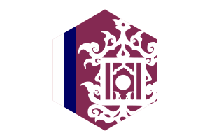 Sultanate of Sulu Flag Hexagon Shape flag