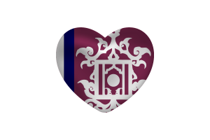 Love of Sultanate of Sulu Heart Shape flag