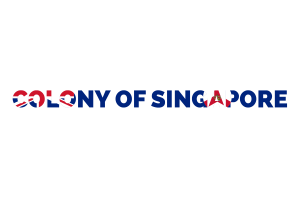 Colony of Singapore Text Art flag