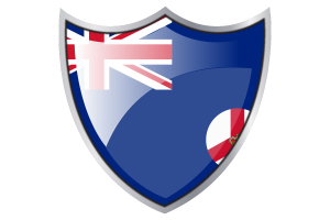 Shield with Flag of Colony of Singapore flag