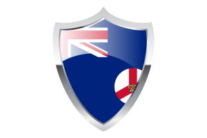 Colony of Singapore Flag with Medieval Heater Shield flag