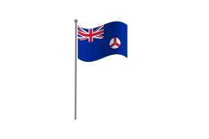 Waving Flag of Colony of Singapore flag