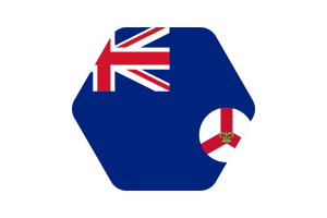 Colony of Singapore Flag Illustration Hexagon Rounded Shape flag