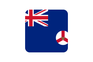 Colony of Singapore Flag Square Rounded Shape flag