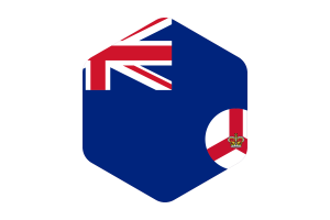 Colony of Singapore Flag Rounded Hexagon Shape flag