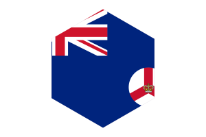 Colony of Singapore Flag Hexagon Shape flag