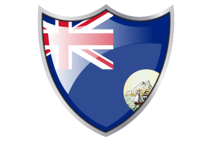 Shield with Flag of Crown Colony of Labuan flag