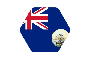 Crown Colony of Labuan Flag Illustration Hexagon Rounded Shape flag