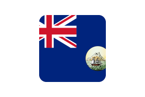 Crown Colony of Labuan Flag Square Rounded Shape flag