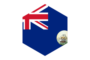 Crown Colony of Labuan Flag Hexagon Shape flag