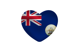 Love of Crown Colony of Labuan Heart Shape flag