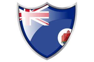 Shield with Flag of Crown Colony of Malacca flag