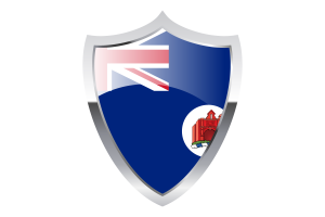 Crown Colony of Malacca Flag with Medieval Heater Shield flag