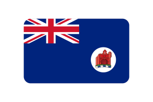 Crown Colony of Malacca Flag Rounded Rectangle Vector Illustration flag