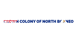 Crown Colony of North Borneo Text Art flag