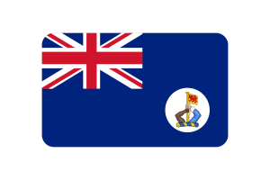 Crown Colony of North Borneo Flag Rounded Rectangle Vector Illustration flag