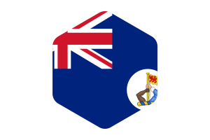 Crown Colony of North Borneo Flag Rounded Hexagon Shape flag