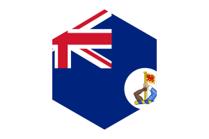 Crown Colony of North Borneo Flag Hexagon Shape flag