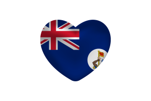 Love of Crown Colony of North Borneo Heart Shape flag